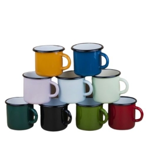 Customized Enamel Style Ceramic Promotional Mugs
